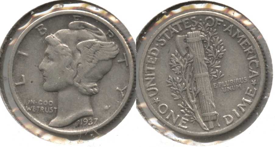1937 Mercury Dime VF-20 #g