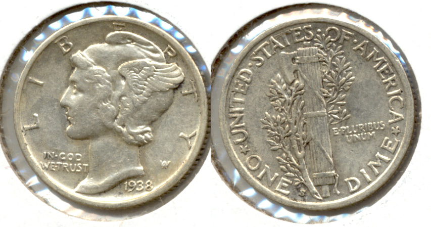 1938-S Mercury Dime AU-50