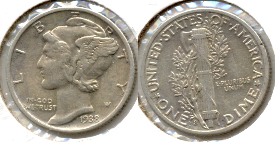 1938-S Mercury Dime AU-50 a