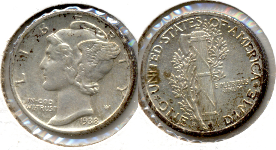 1938-S Mercury Dime AU-50 b