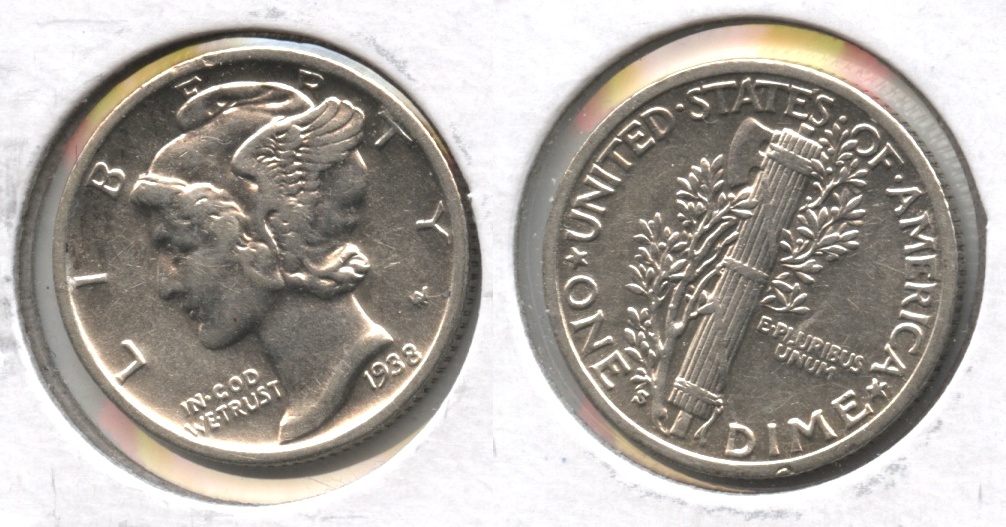 1938-S Mercury Dime EF-45