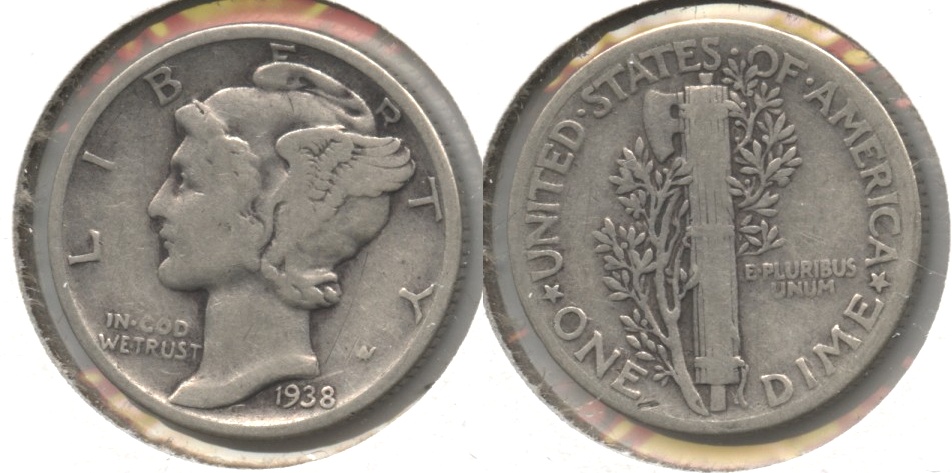 1938 Mercury Dime Fine-12 #b