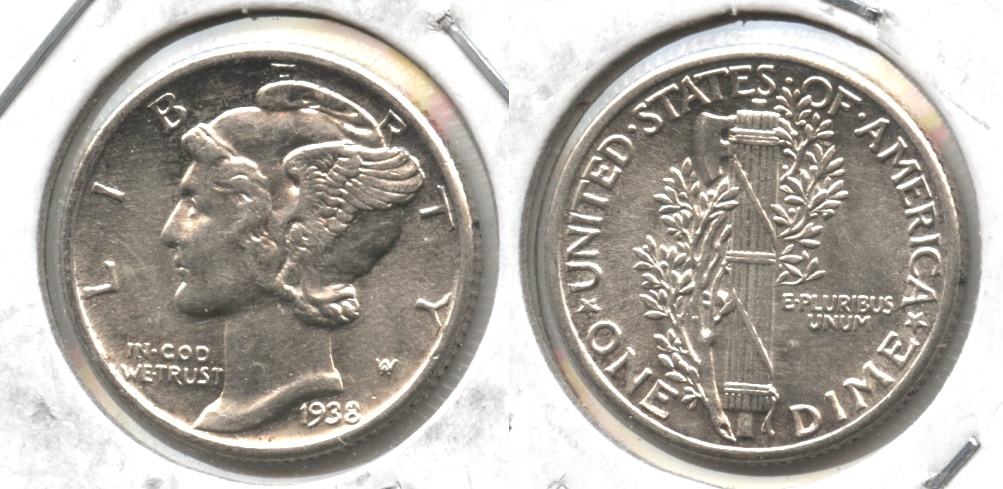 1938 Mercury Dime MS-60