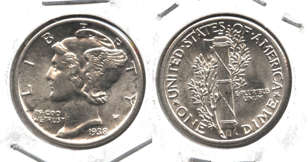 1938 Mercury Dime MS-60 #a