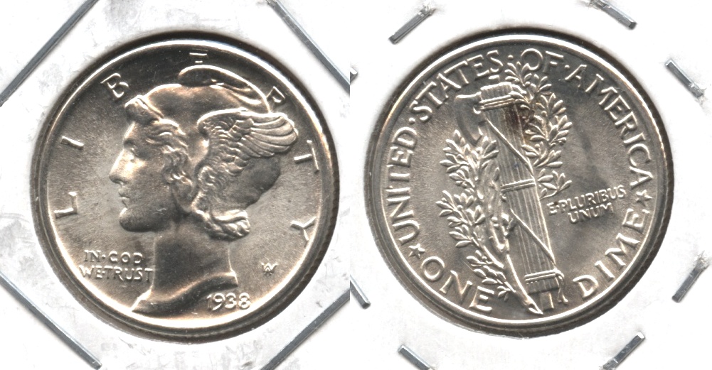 1938 Mercury Dime MS-64 #a