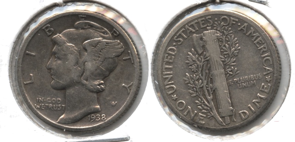 1938 Mercury Dime VG-8 #a