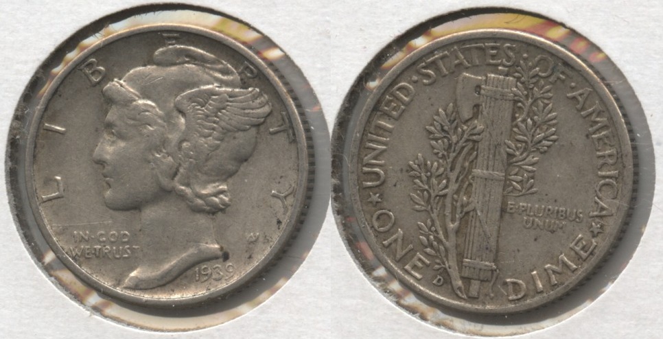 1939-D Mercury Dime EF-40