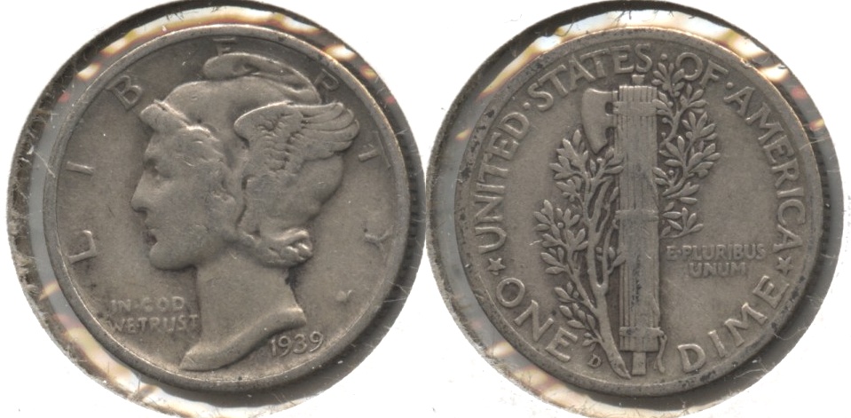 1939-D Mercury Dime Fine-12 #a