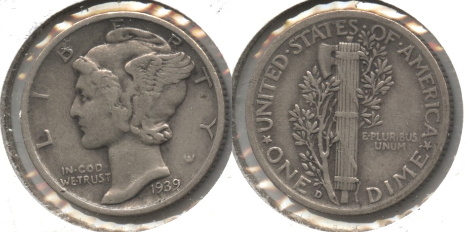 1939-D Mercury Dime Fine-12 #d