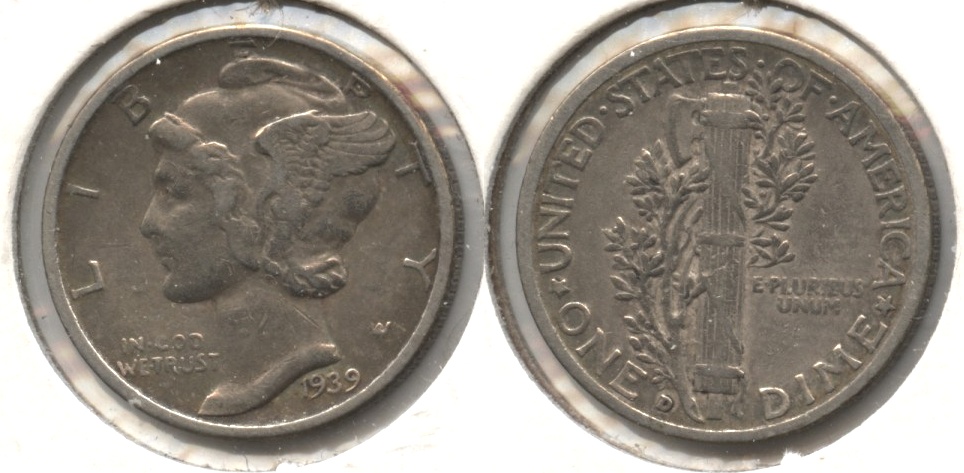 1939-D Mercury Dime Fine-12 #i