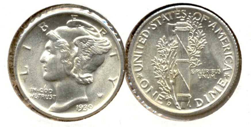 1939-D Mercury Dime MS-63 b