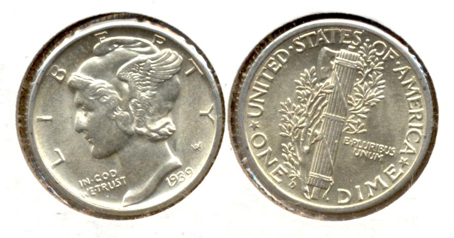 1939-D Mercury Dime MS-63 d