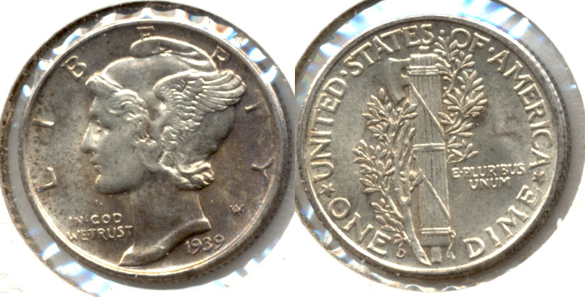 1939-D Mercury Dime MS-63 e