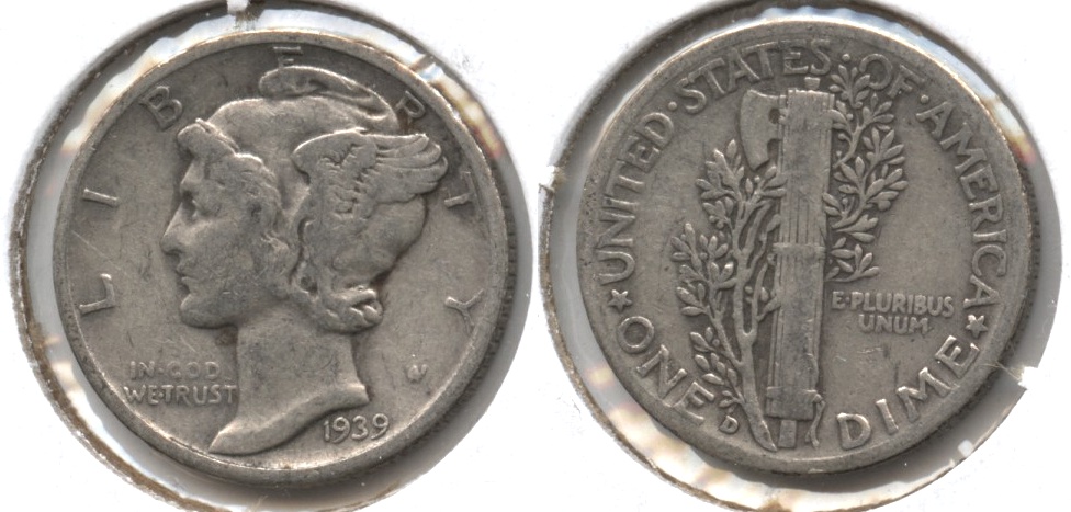 1939-D Mercury Dime VG-8 #b