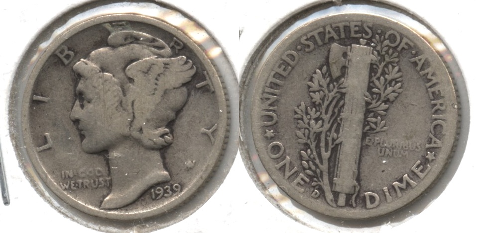 1939-D Mercury Dime VG-8 #g