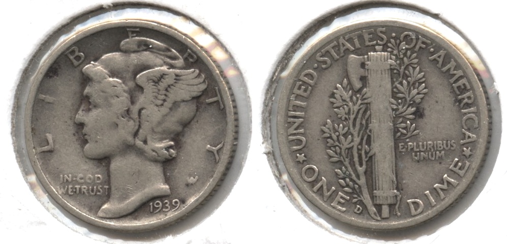 1939-D Mercury Dime VG-8 #i