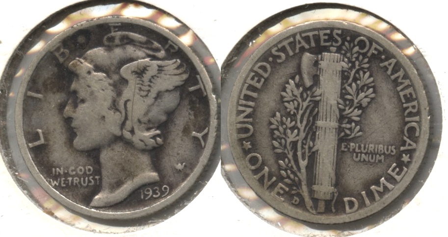 1939-D Mercury Dime VG-8 #m