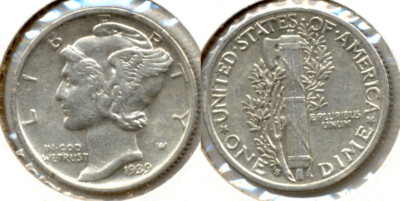 1939-S Mercury Dime AU-50 d