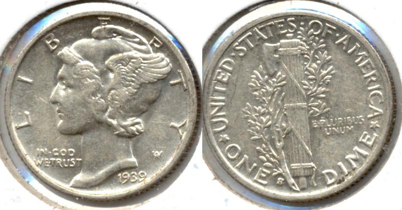 1939-S Mercury Dime AU-50 g