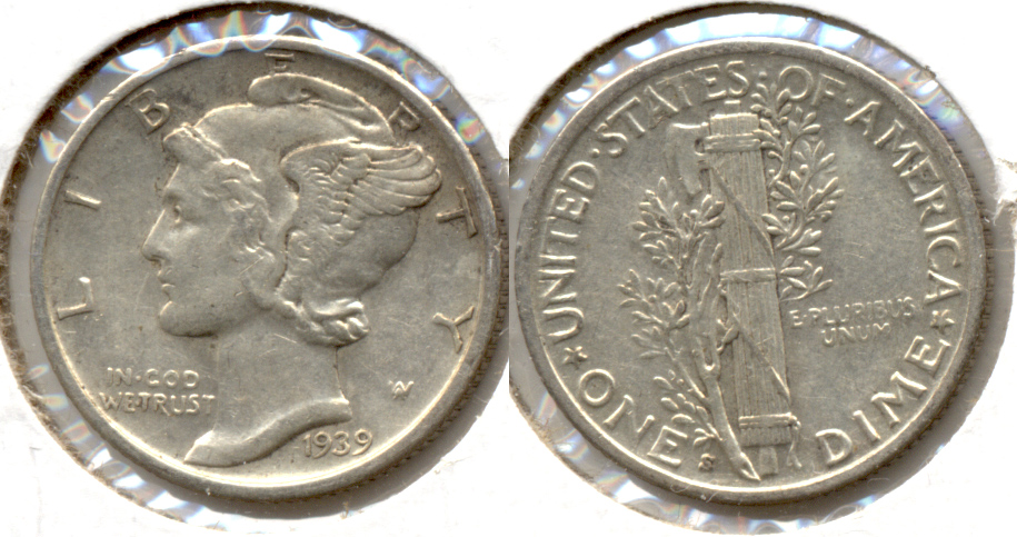 1939-S Mercury Dime AU-50 h