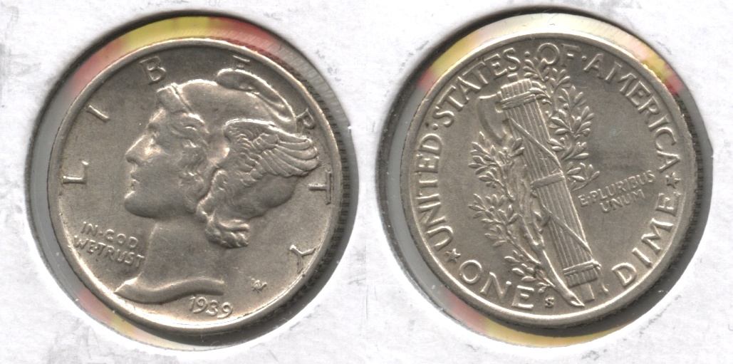 1939-S Mercury Dime AU-50 #k