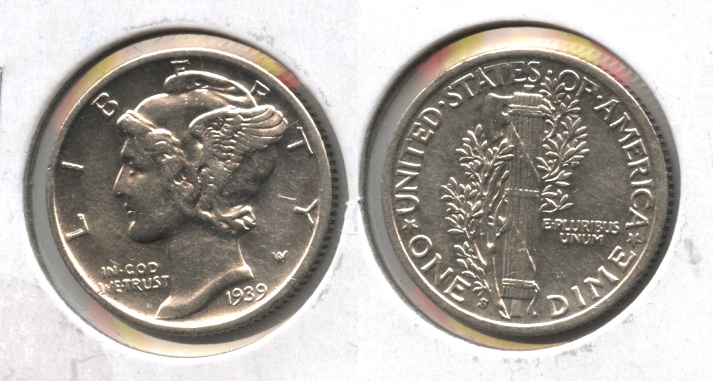 1939-S Mercury Dime AU-50 #l