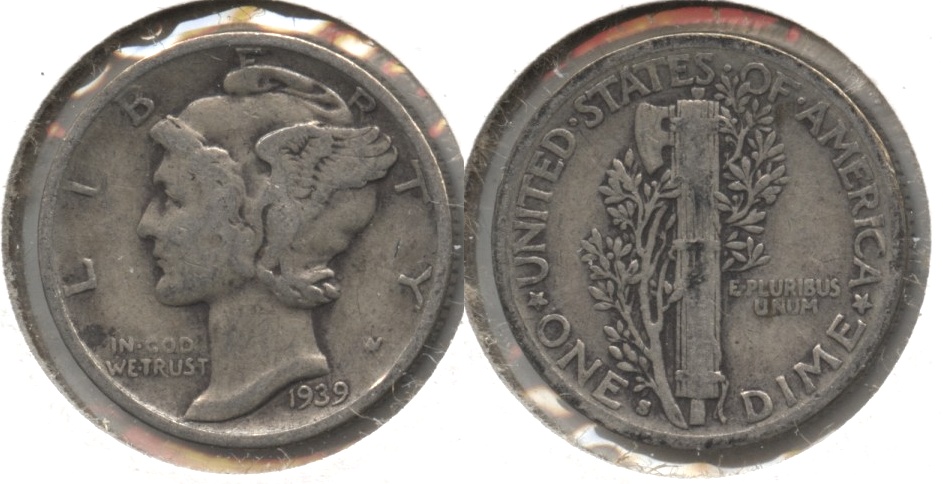 1939-S Mercury Dime Fine-12 #aa