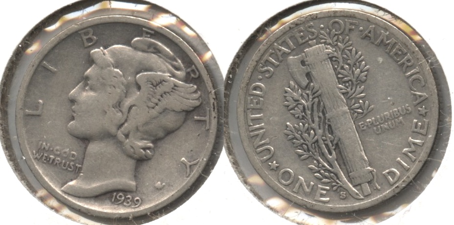 1939-S Mercury Dime Fine-12 #ab