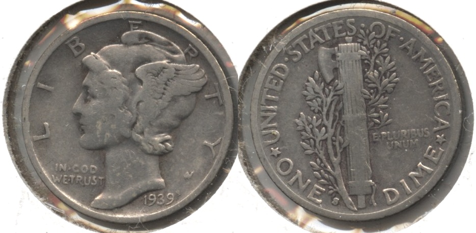 1939-S Mercury Dime Fine-12 #ac