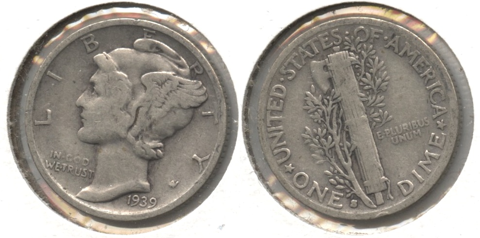 1939-S Mercury Dime Fine-12 #d