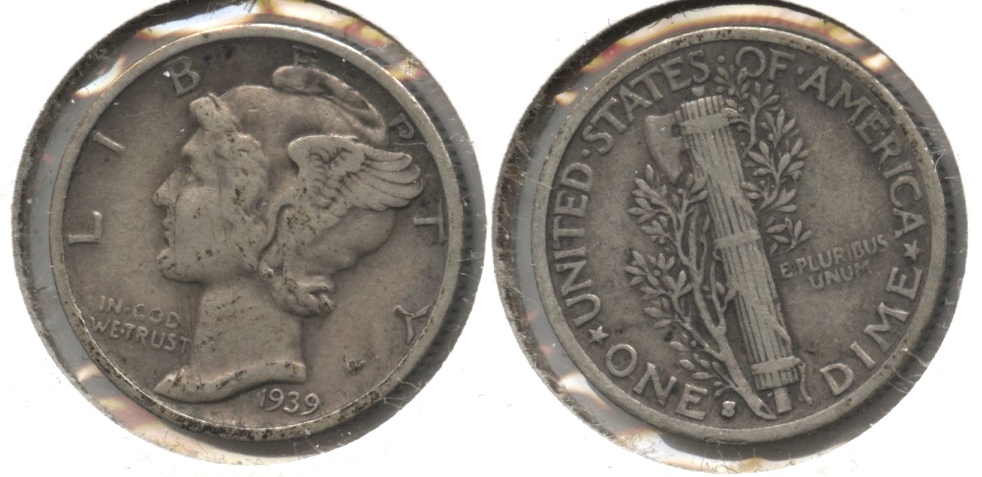 1939-S Mercury Dime Fine-12 #e