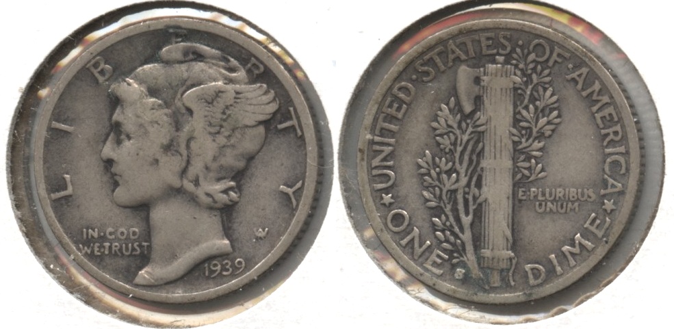 1939-S Mercury Dime Fine-12 #h