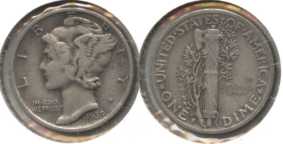1939-S Mercury Dime Fine-12 #i