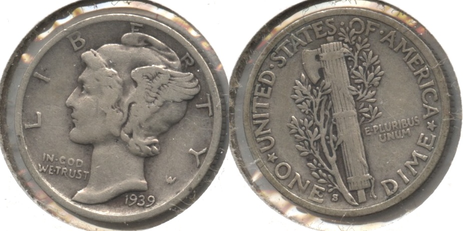 1939-S Mercury Dime Fine-12 #k