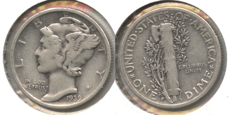 1939-S Mercury Dime Fine-12 #m