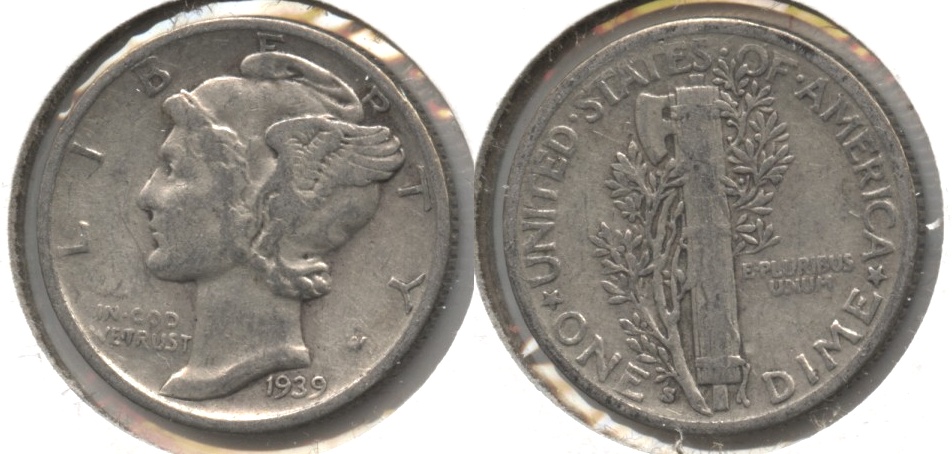1939-S Mercury Dime Fine-12 #t
