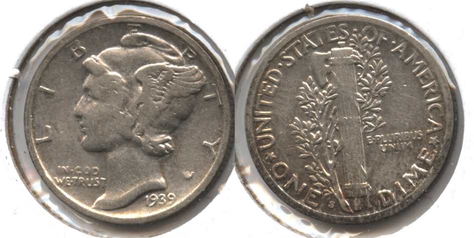 1939-S Mercury Dime Fine-12 #v