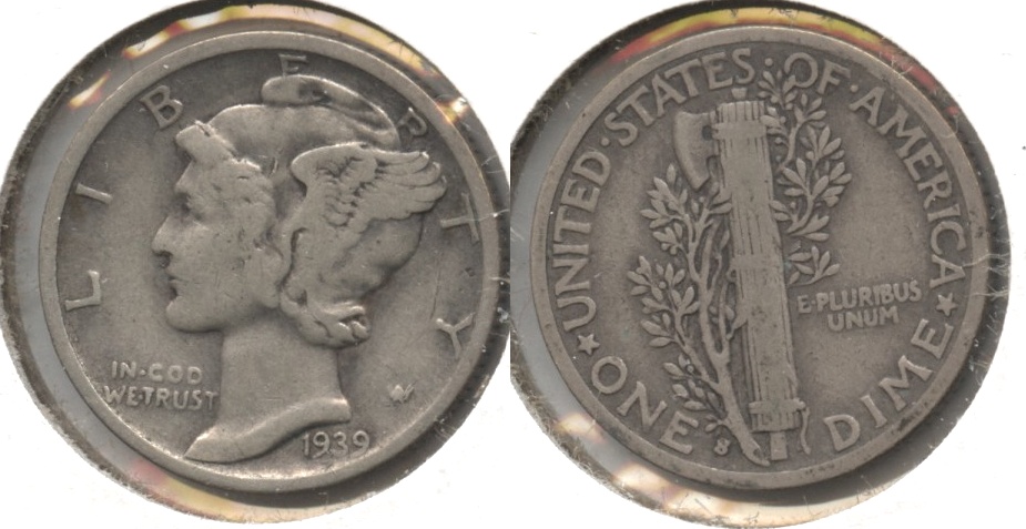 1939-S Mercury Dime Fine-12 #x