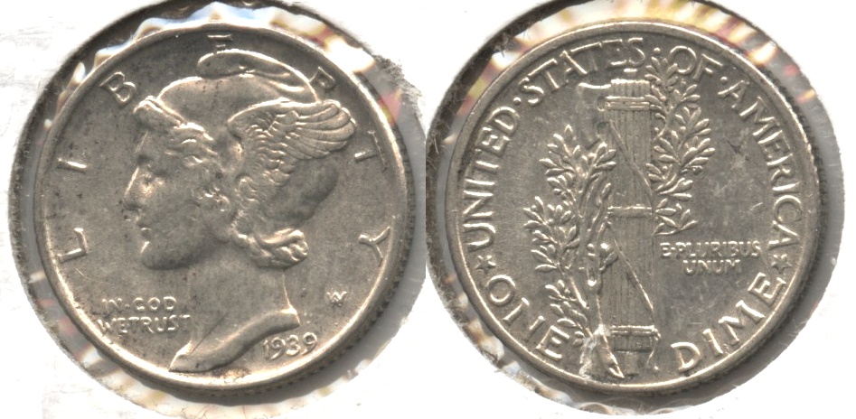 1939 Mercury Dime AU-50 #a