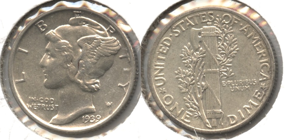 1939 Mercury Dime AU-50 #c