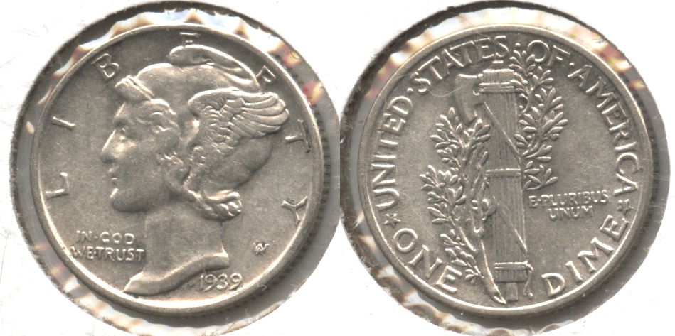 1939 Mercury Dime AU-50 #d