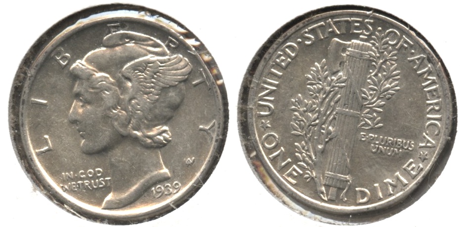 1939 Mercury Dime AU-50 #i