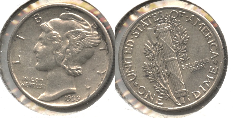 1939 Mercury Dime EF-40