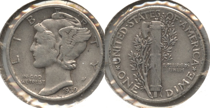 1939 Mercury Dime Fine-12 #ac