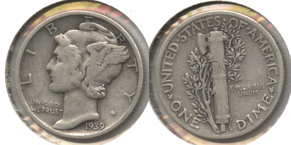 1939 Mercury Dime Fine-12 #ag