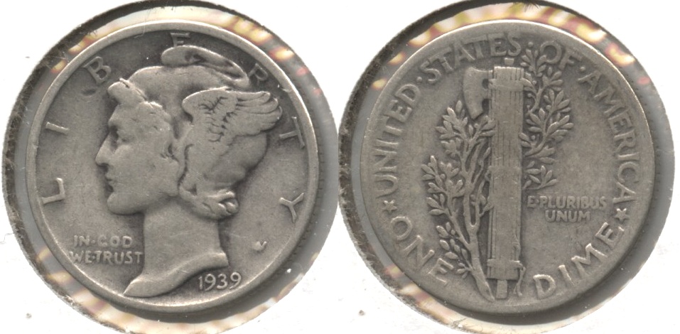 1939 Mercury Dime Fine-12 #i