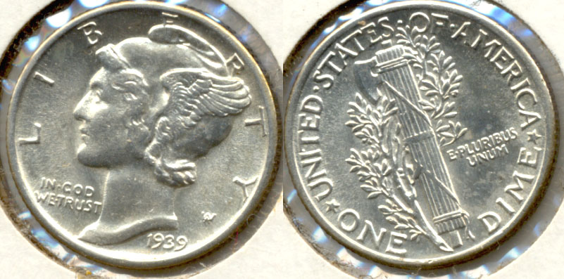 1939 Mercury Dime MS-60
