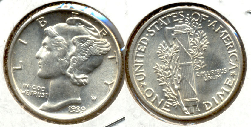 1939 Mercury Dime MS-60 c