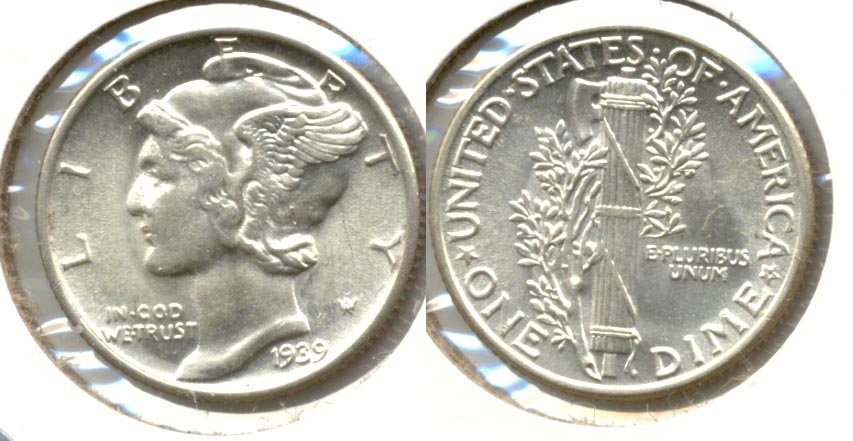 1939 Mercury Dime MS-60 g