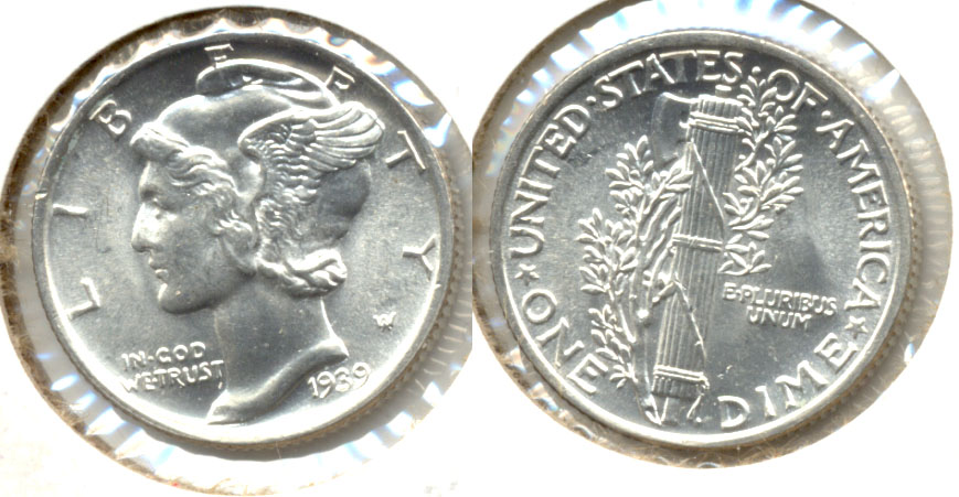 1939 Mercury Dime MS-60 k